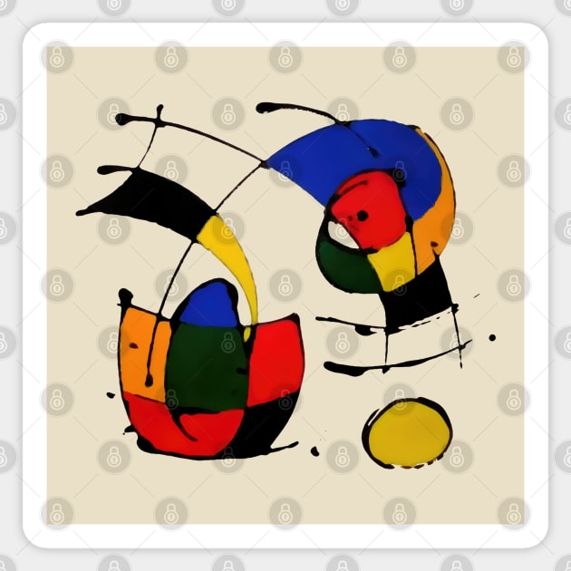 Art School Modernism in the style of Kandinsky Sticker by Closeddoor